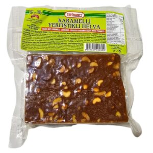 Turecká halva s karamelom a arašidmi