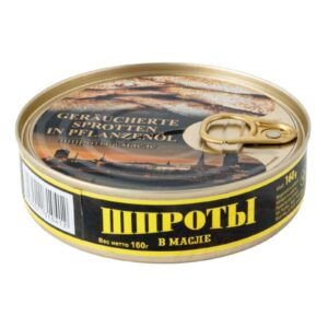 SEAFOOD Údené šproty v rastlinnom oleji 160 g