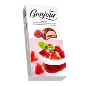 KONTI Bonjour jahoda a smotana čokoládový dezert