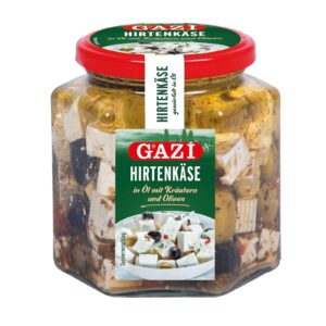 GAZI pastiersky syr v oleji s bylinkami a olivami