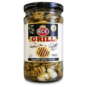 grilované zelené olivy bez kôstky ECE