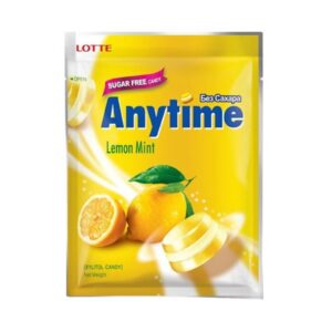 LOTTE Anytime Lemon Mint xylitolové cukríky bez cukru 74 g