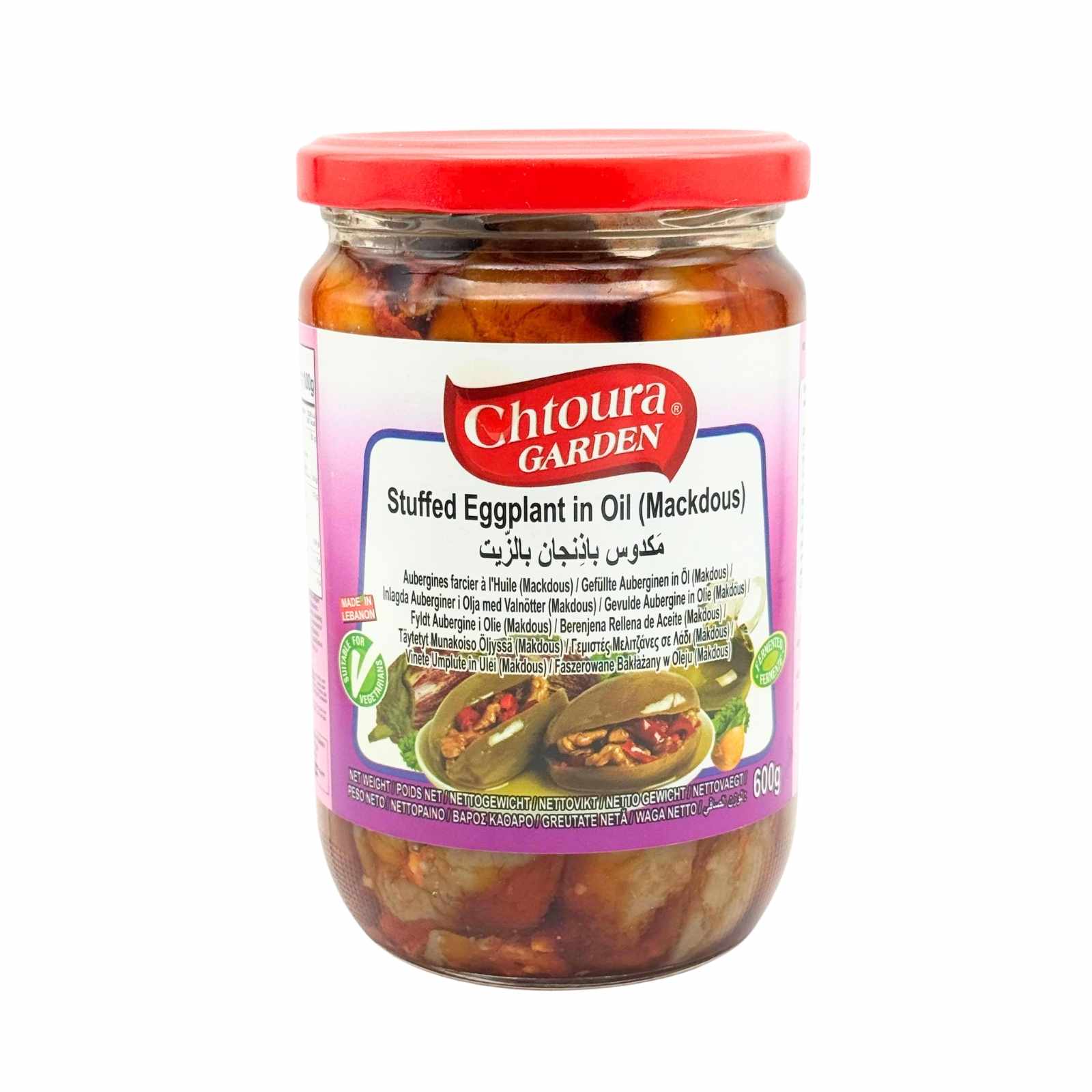 CHTOURA GARDEN Makdous 600 g CHTOURA GARDEN Plnené baklažány Makdous 600 g