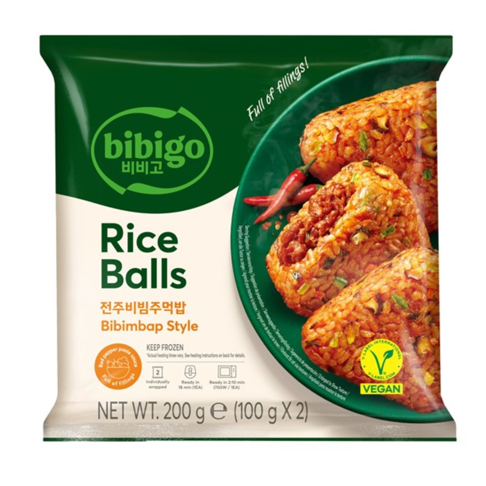 BIBIGO Bibimbap Rice Balls BIBIGO Mrazené ryžové guľky Bibimbap style 200 g