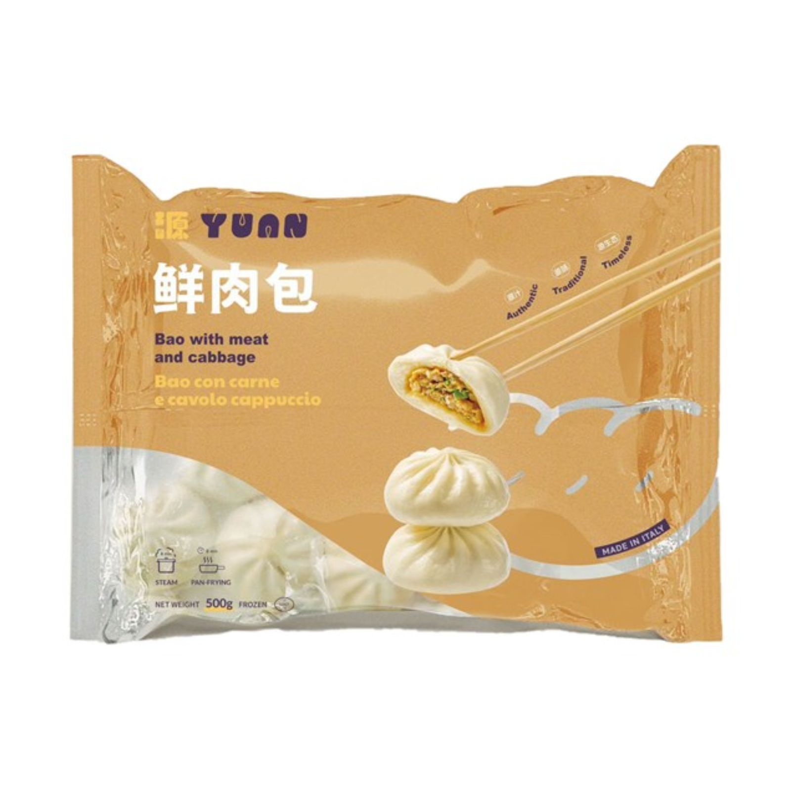 GREEN FOOD mrazené bao GREEN FOOD Bao s mäsom a kapustou 500 g