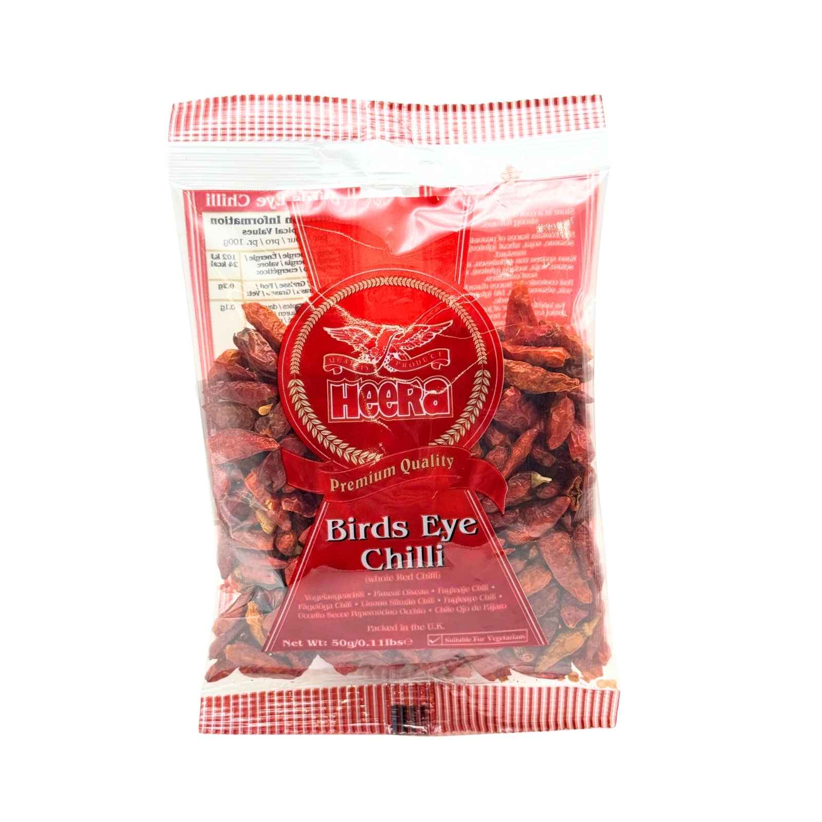 HEERA Bird’s Eye chilli HEERA Sušené chilli papričky Bird’s Eye 50 g