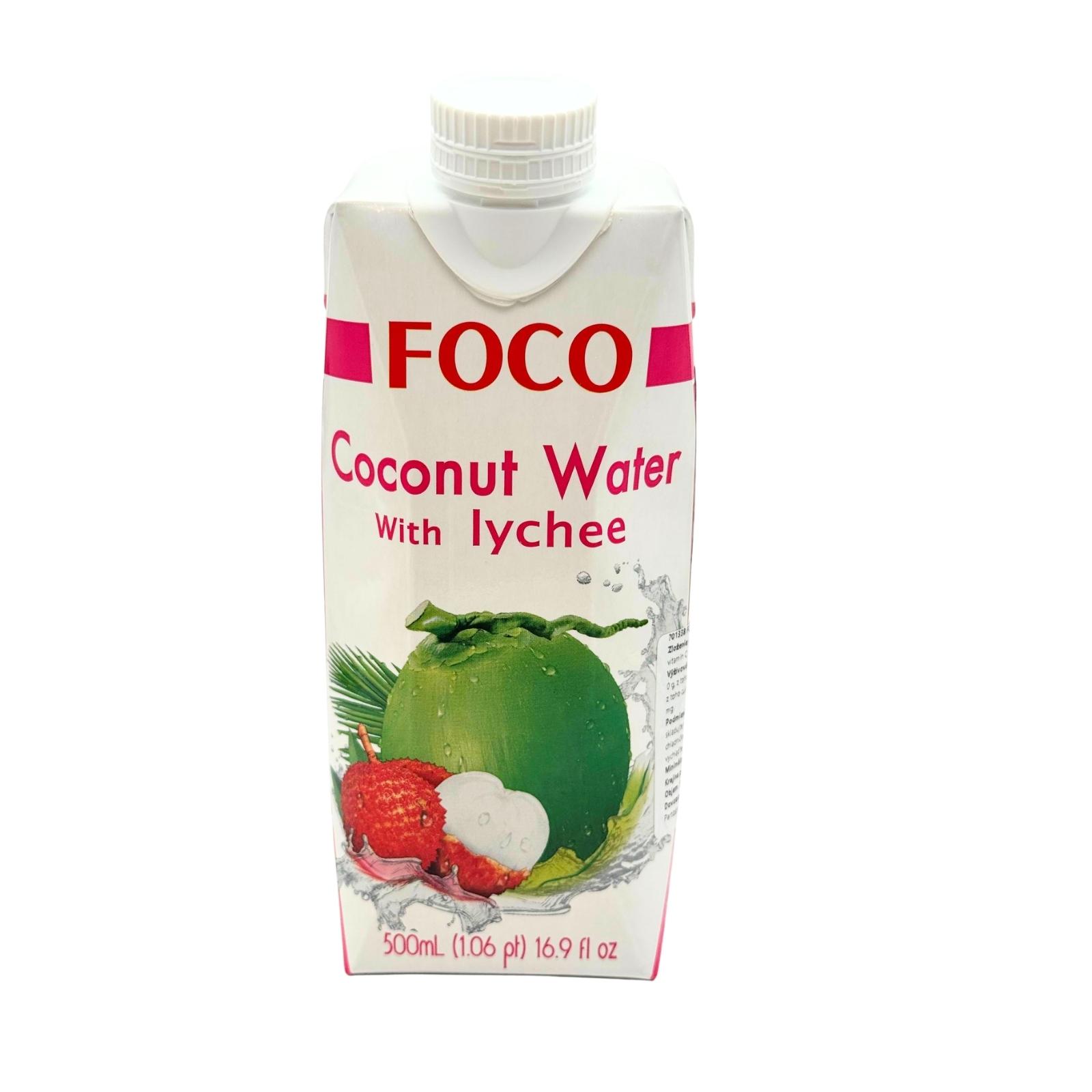 FOCO Kokosová voda s liči FOCO Kokosová voda s liči 500 ml