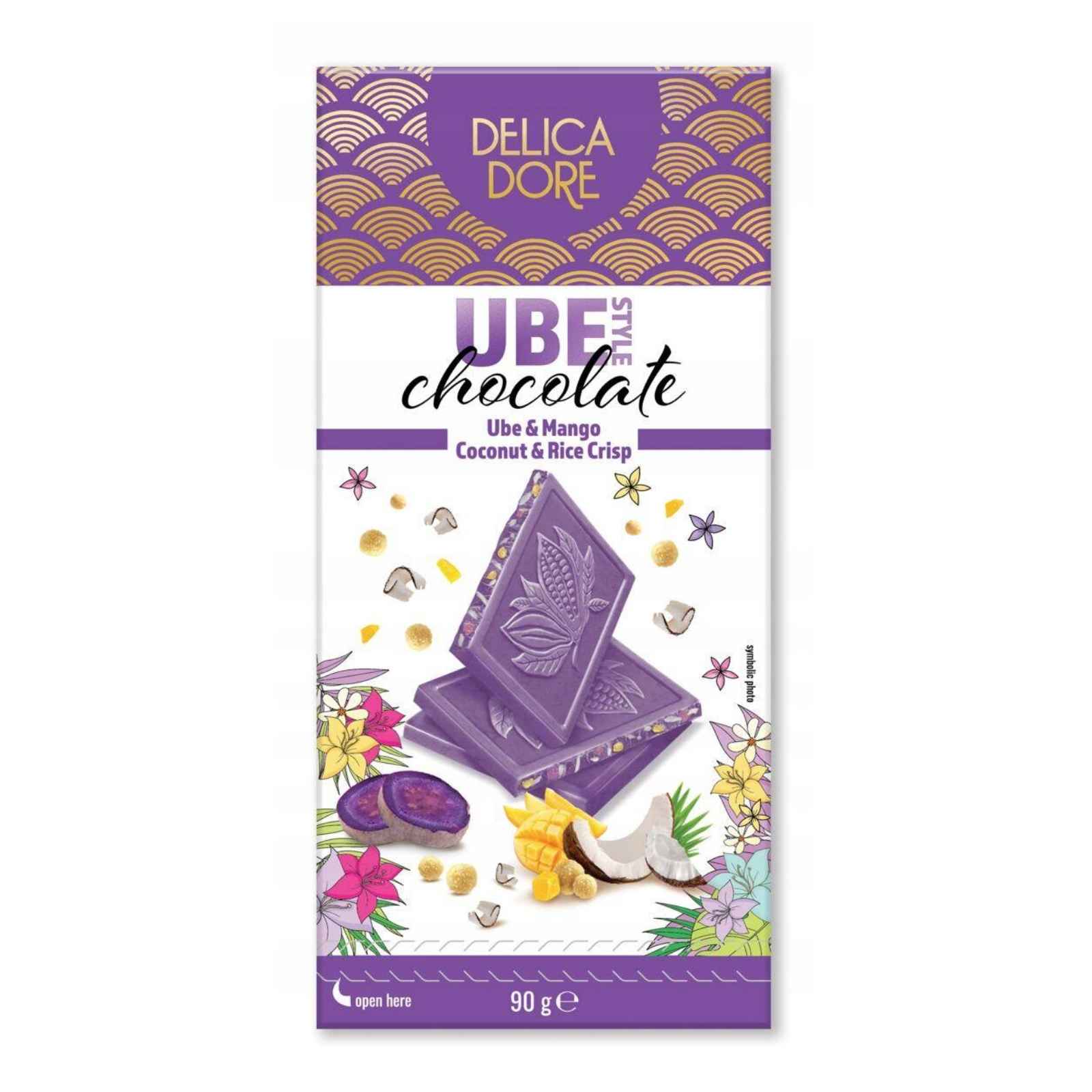 DELICA DORE Ube Chocolateґ DELICA DORE čokoláda ube mango kokos 90 g