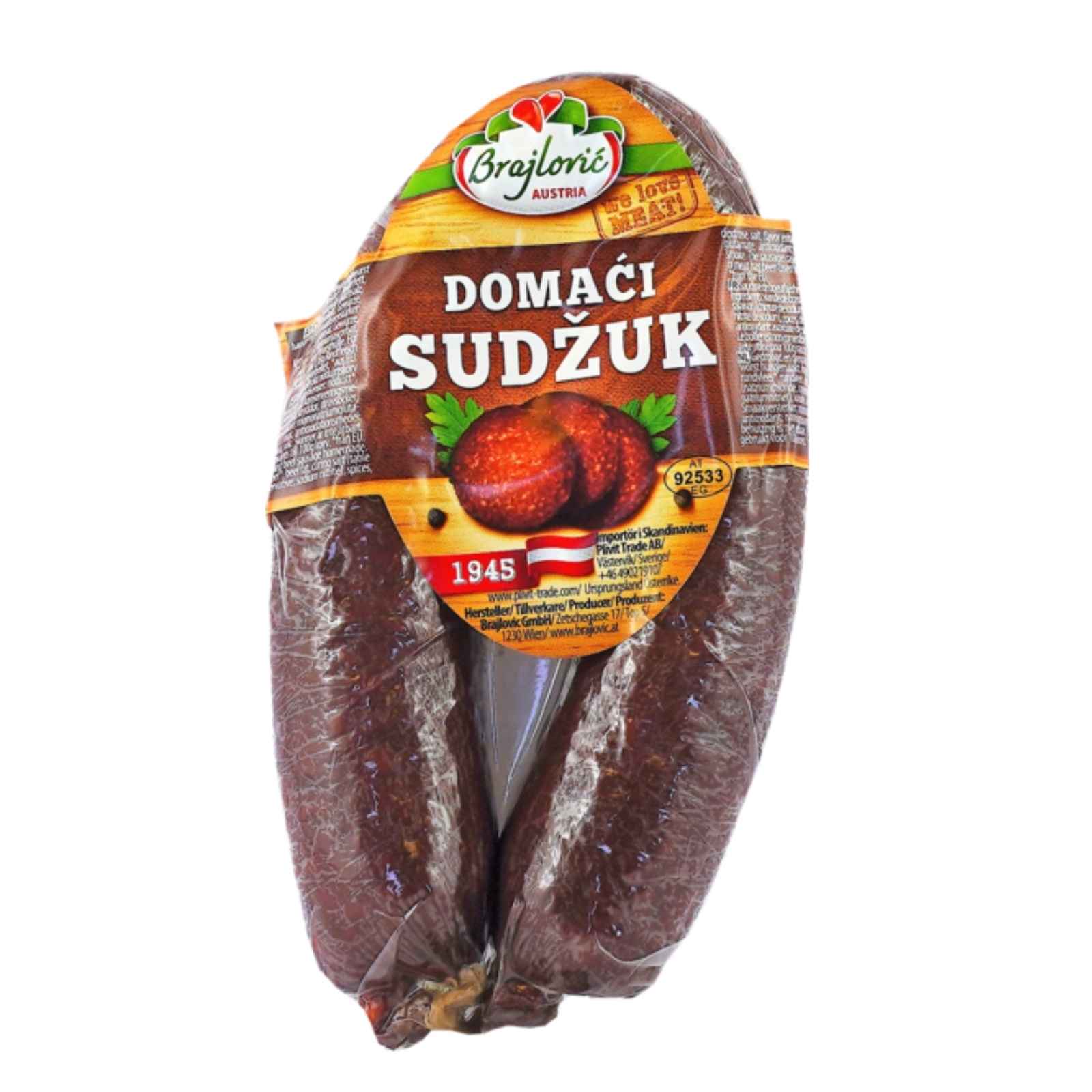 BRAJLOVIČ Domáci sudžuk BRAJLOVIČ domáci hovädzí sudžuk 300 g